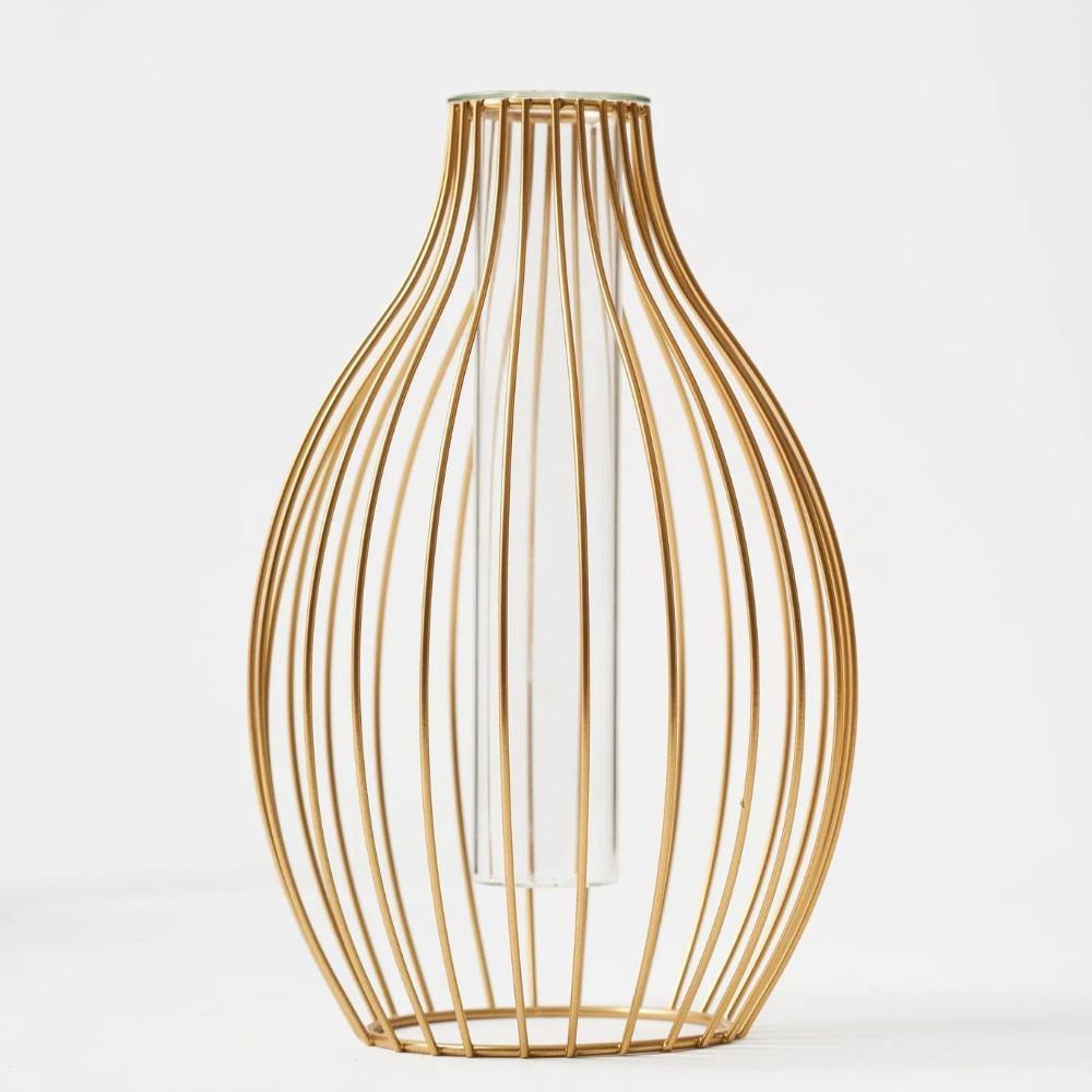 Sleek Metal Frame Vase — main product photo